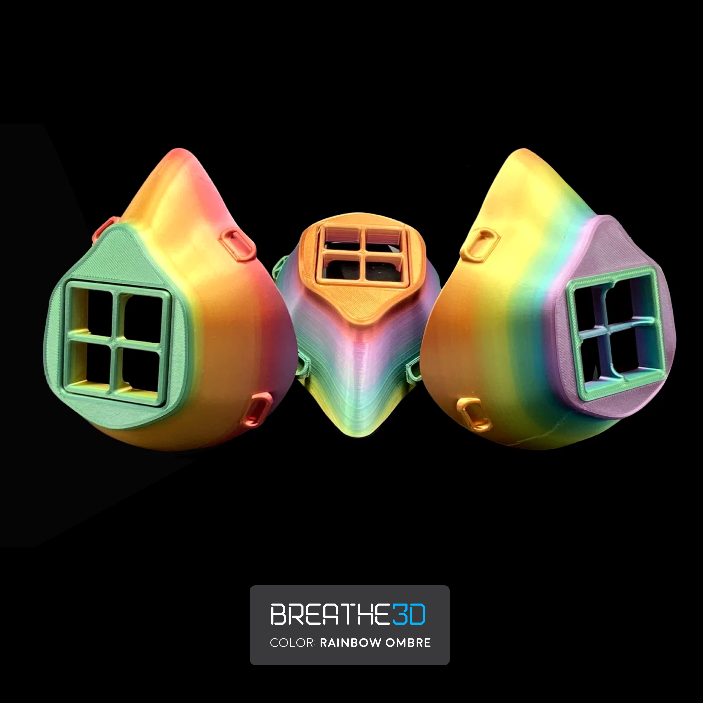 Breathe3D Mask: Rainbow Ombre